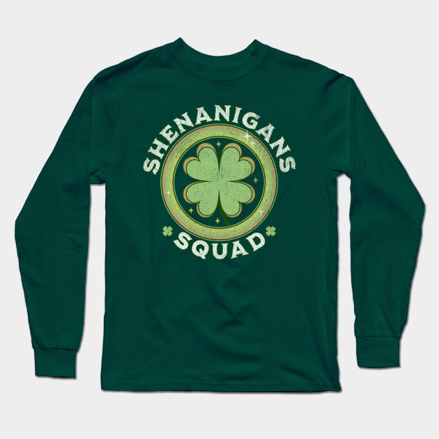 Shenanigans Squad Funny Saint Patricks Day Matching Group Long Sleeve T-Shirt by OrangeMonkeyArt